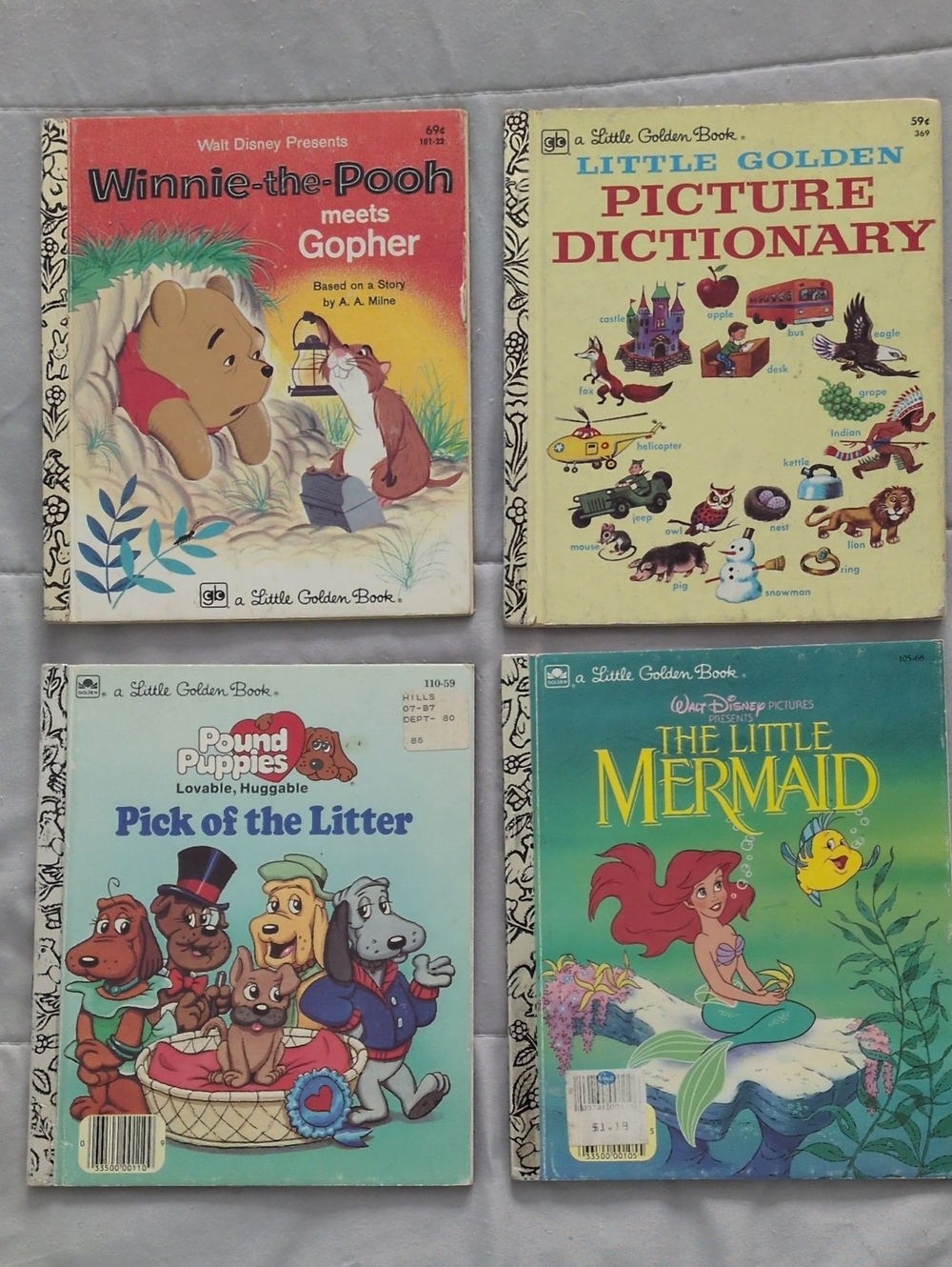 Little Golden Book Classics - Set Of 4. Disney, Etc.